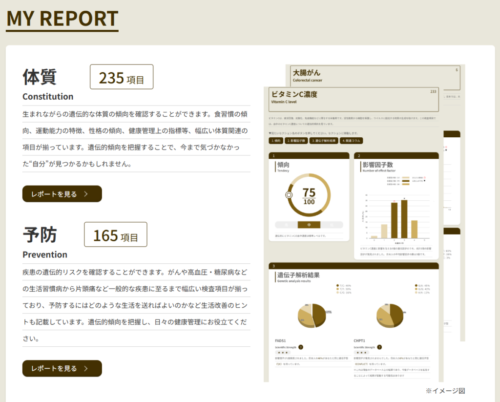 chatGENEのMyREPORT