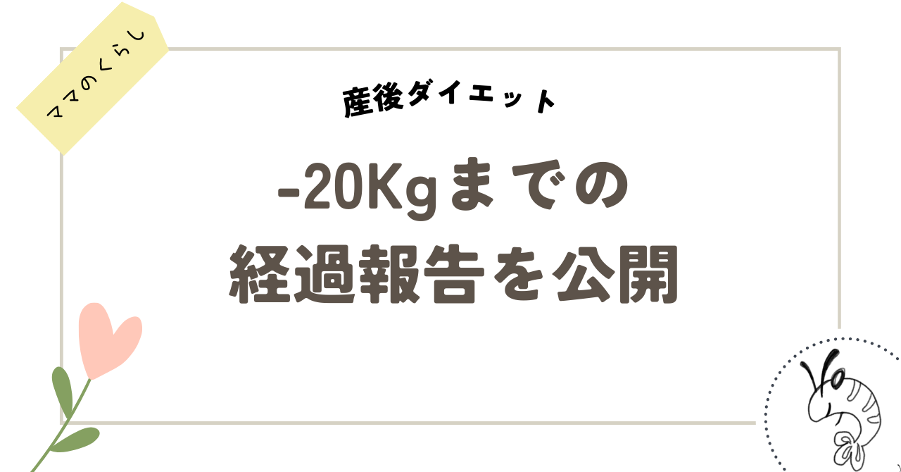 産後ダイエットで目指せ-20kg！成功したのか、経過をブログで公開！